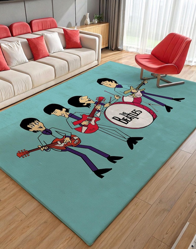 The Beatles Rug, Music Rug, Fan Rug, The Beatles Gift Rug, Best Selling Rug