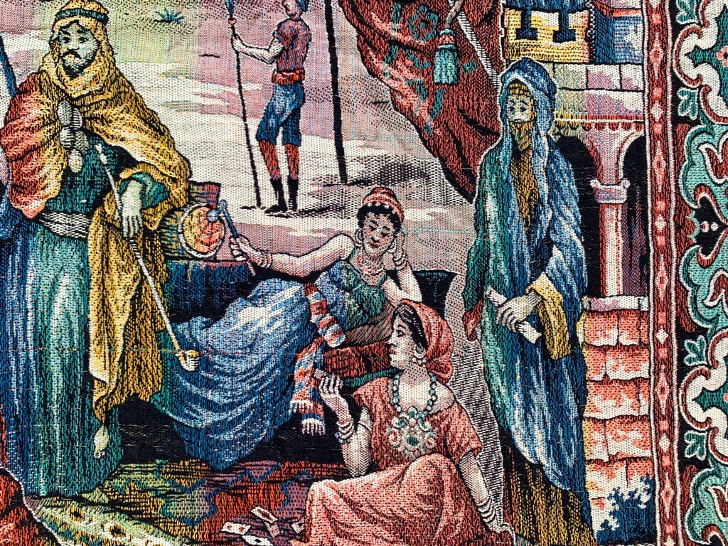 Vintage Tapestry,Pictorial French Tapestry Stunning Tapestry Home Decor 4×4 ft