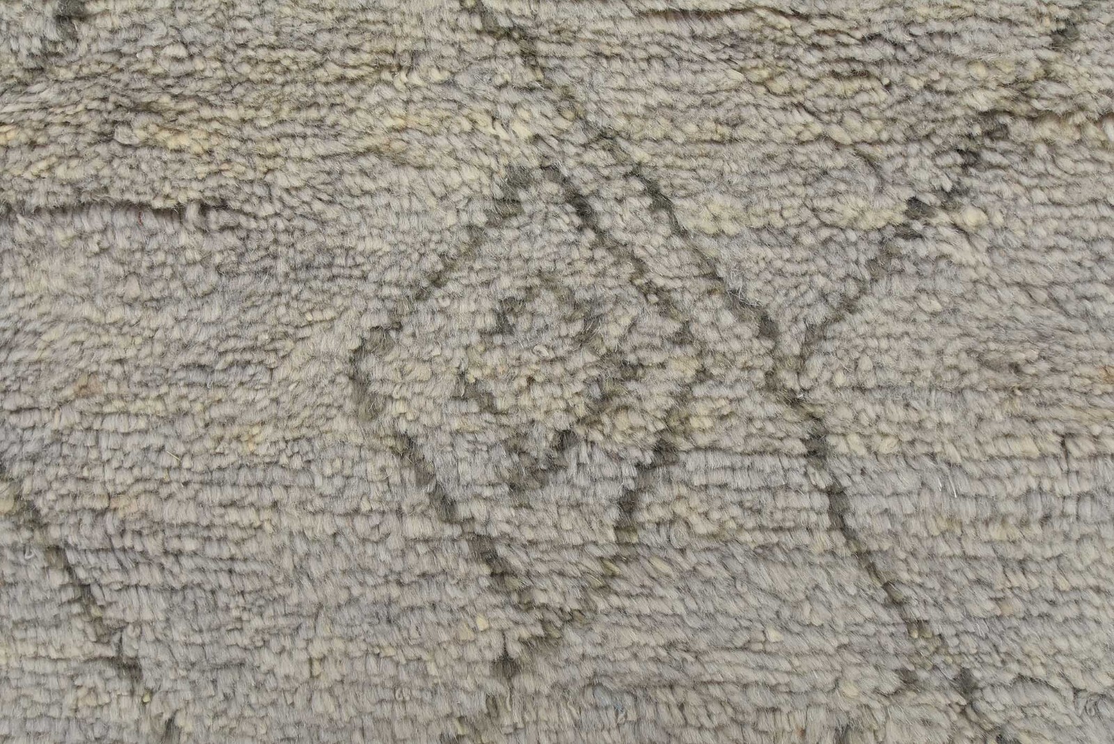Moroccan Rug 8’2” x 10’1” Gray Wool Contemporary Hand-Knotted Carpet