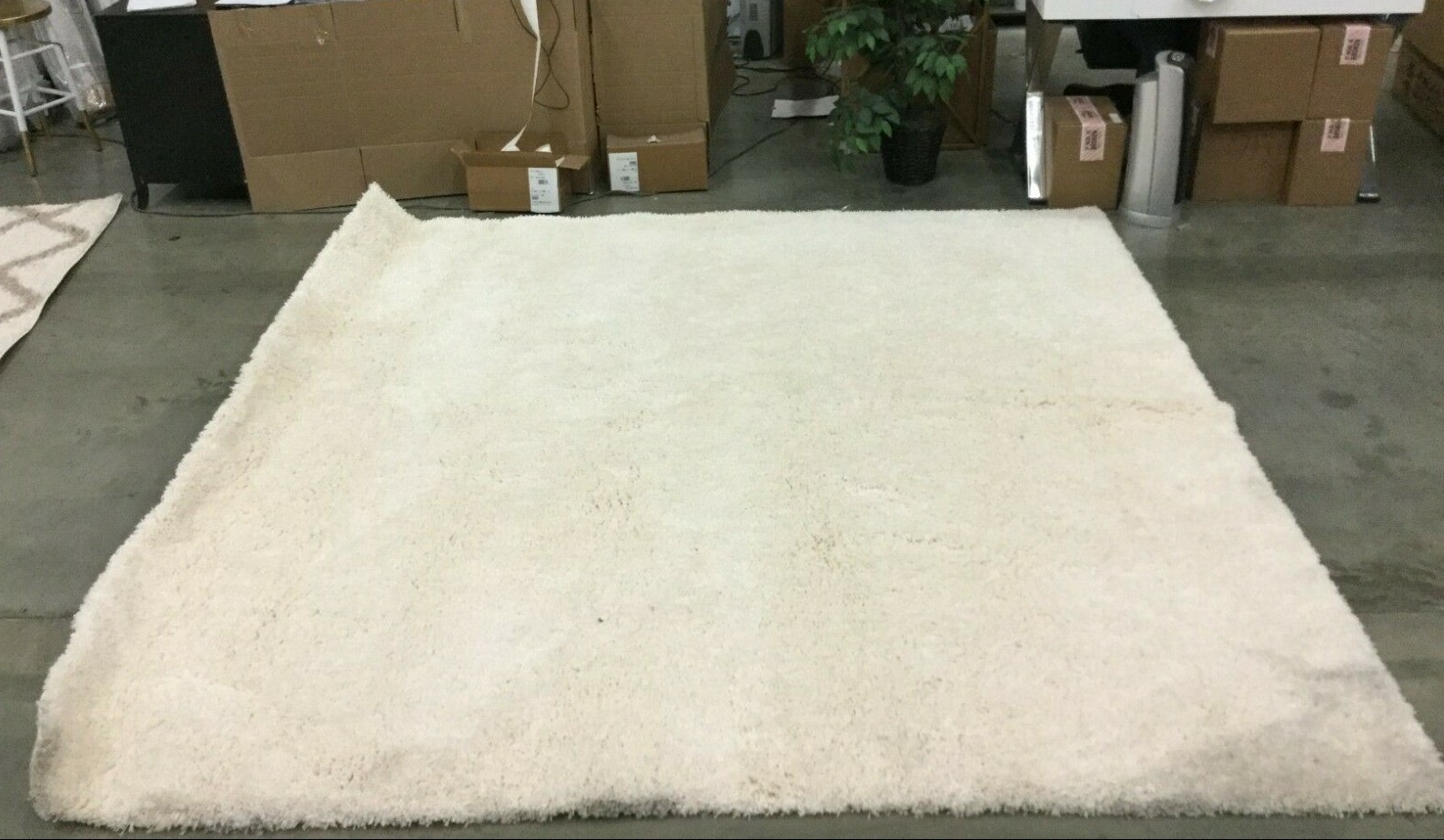 IVORY 8′-6″ X 8′-6″ Square Stained Rug, Reduced Price 1172631643 SG151-1212-9SQ