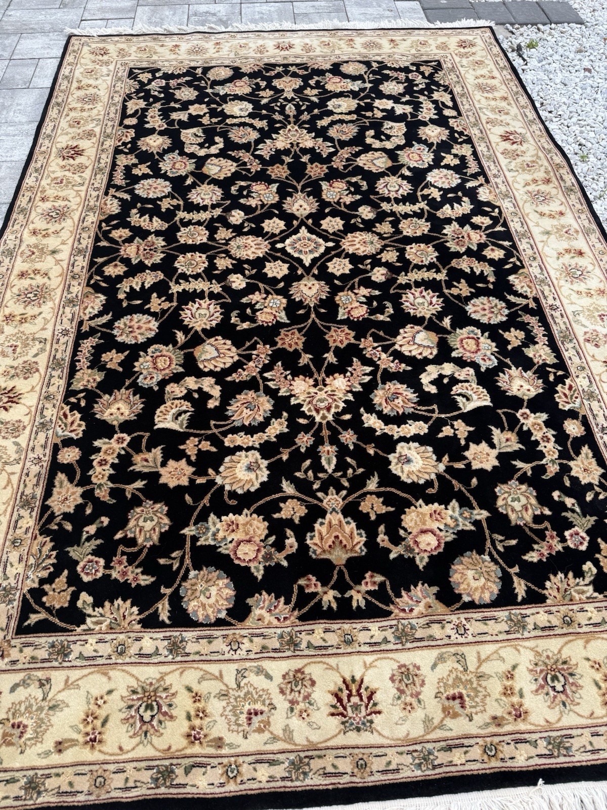 6×9 Sino Tabrizz Silk and Wool Handmade Area Rug Hand Knotted