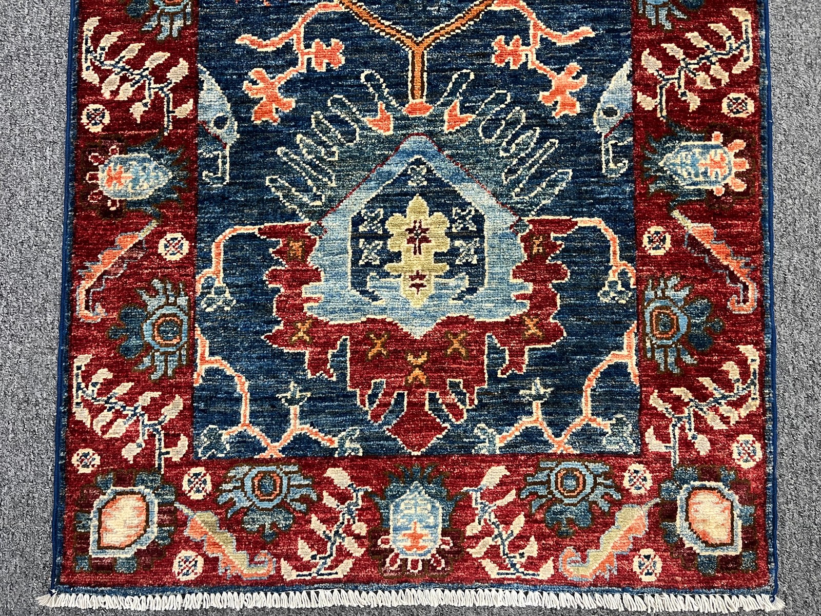 2′ 5″X18 Afghan Bijar Handmade Wool Runner Rug # 14197