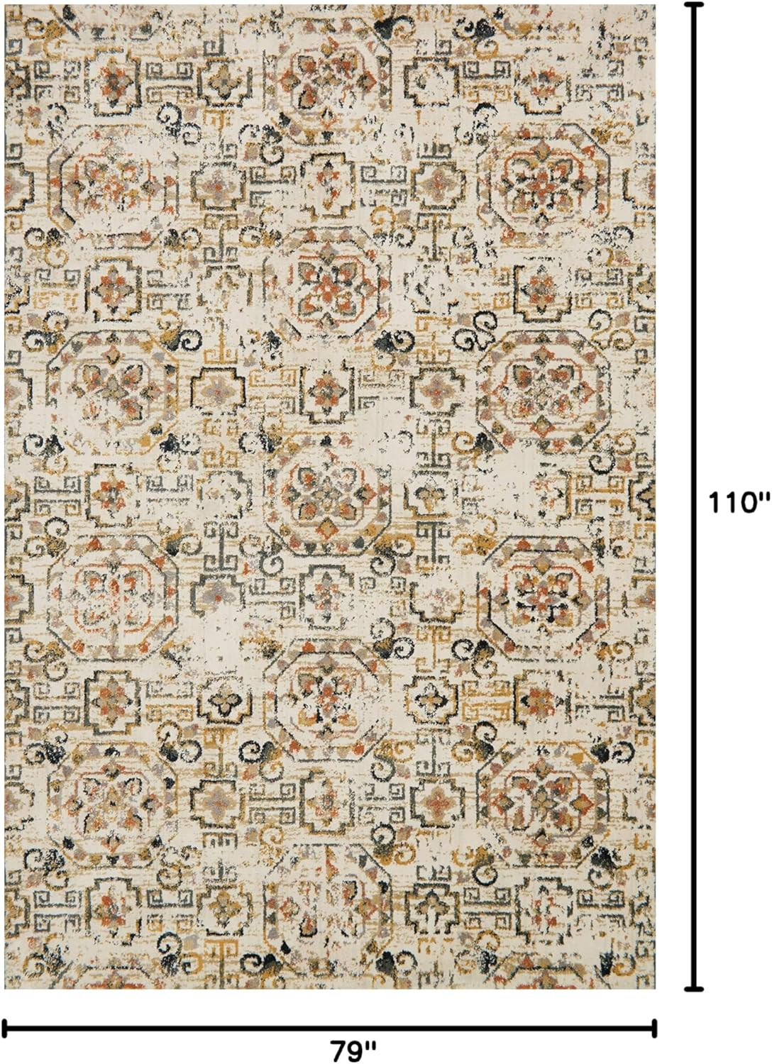 Torrance TC-12 Ivory/Taupe Transitional Area Rug 6’7″ x 9’2