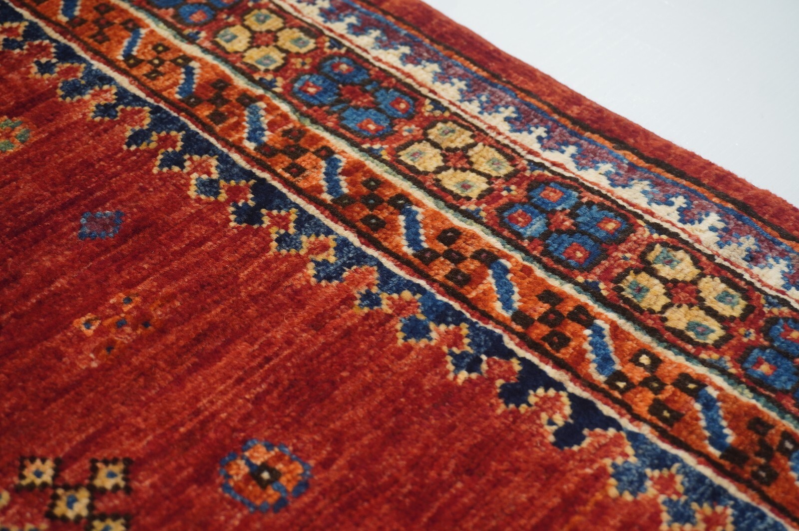 3 x 4 ft Red Oriental Afghan Hand Knotted Tribal Area Rug