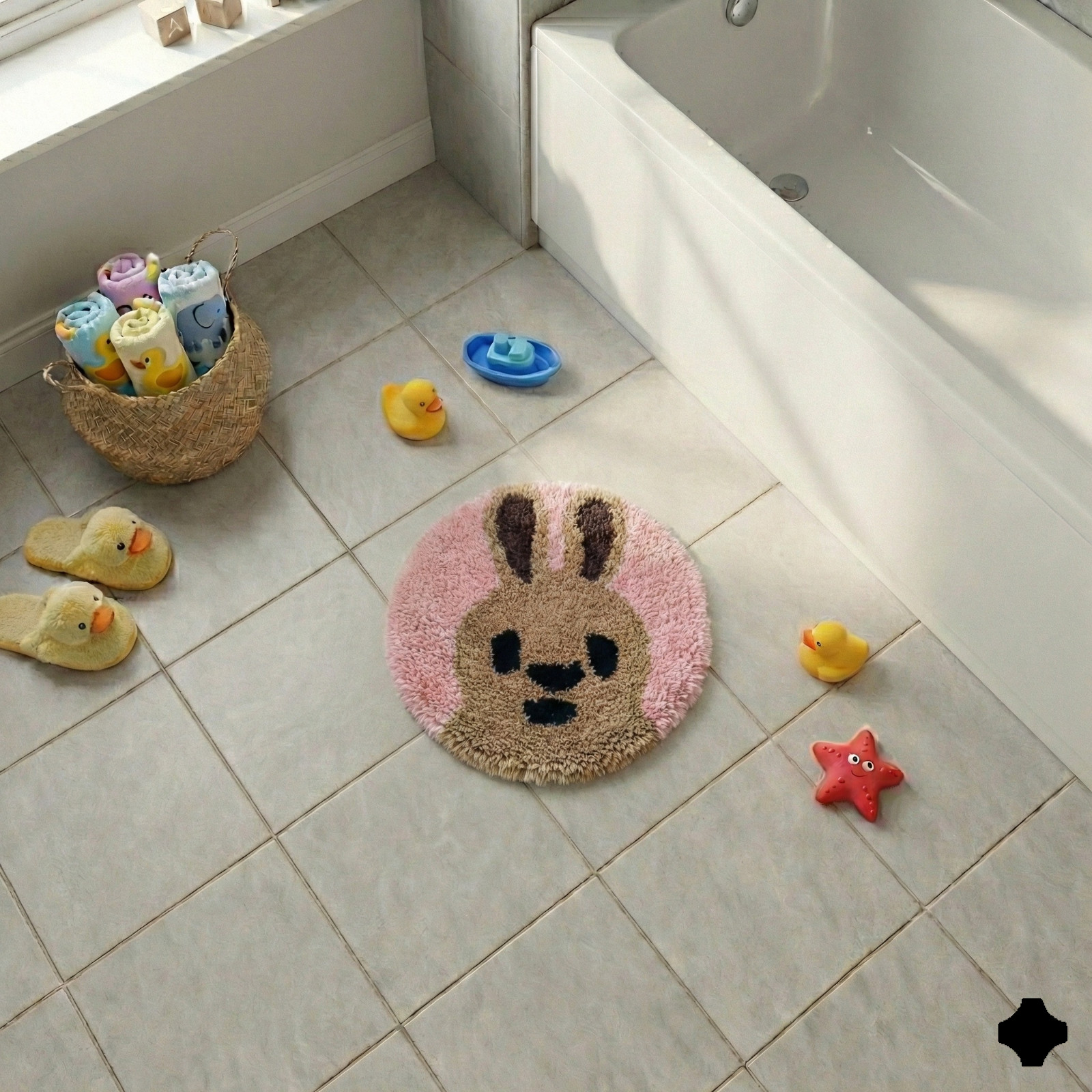 Small Round Rug 16″ – Cute Cartoon Accent Rug for Kids Room, Different Patterns