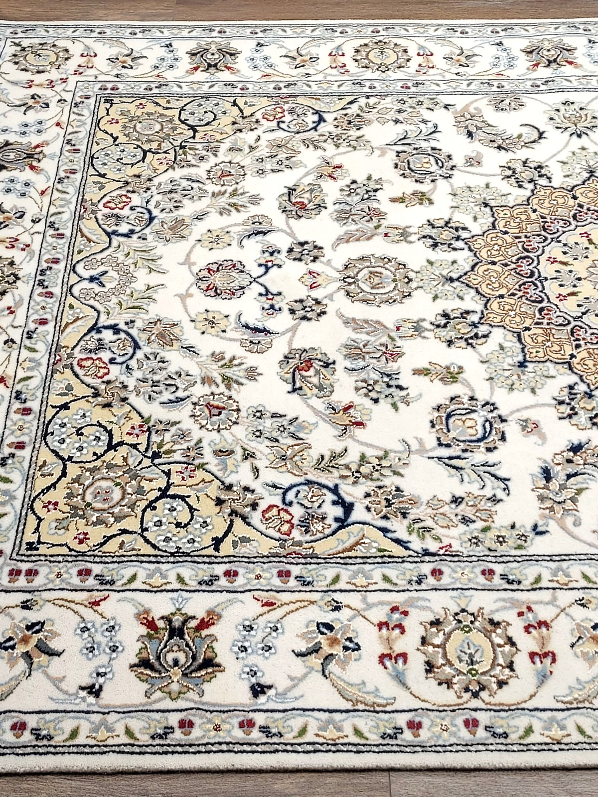 Turkish Silk&Wool Hand Made Bohemian Royal Classic Design, Turkish Rug 5.5×8 Ft