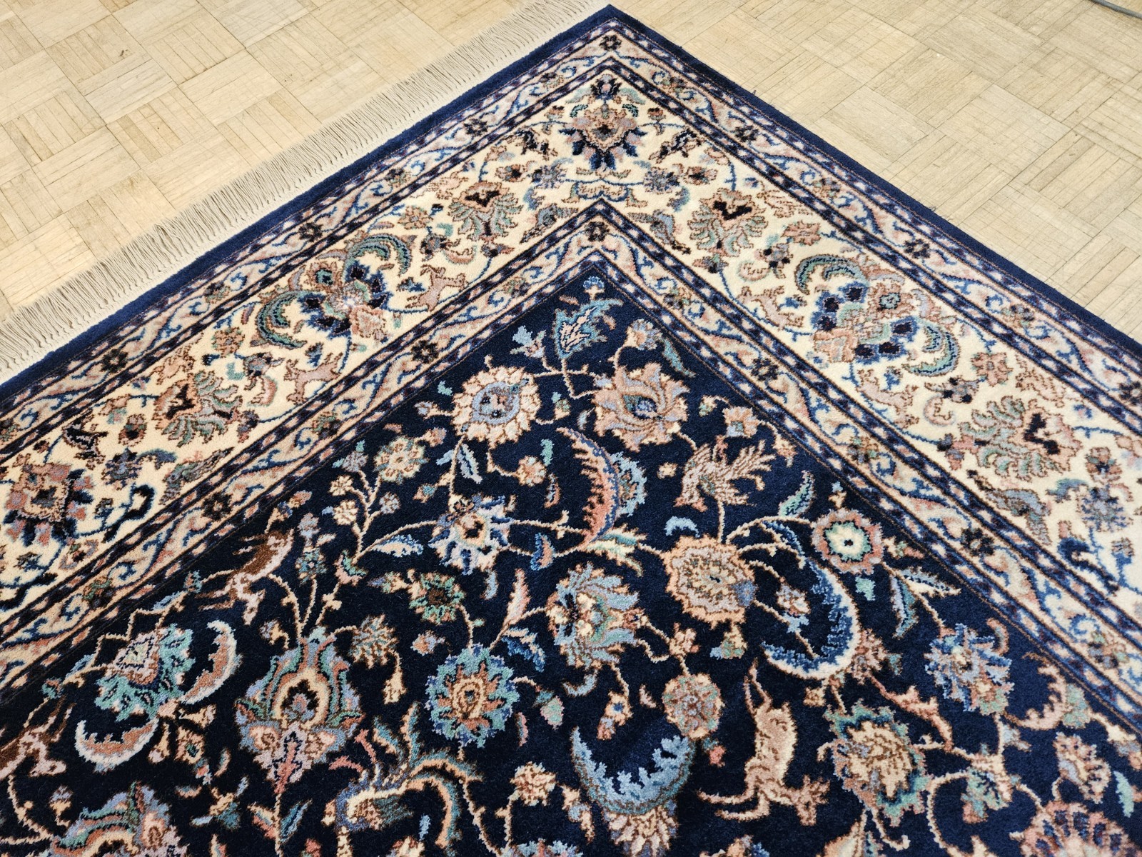 9×12 KARASTAN INDIGO TAB RIZ 700 – 747 100% WOOL RUG VERY GOOD CONDITION