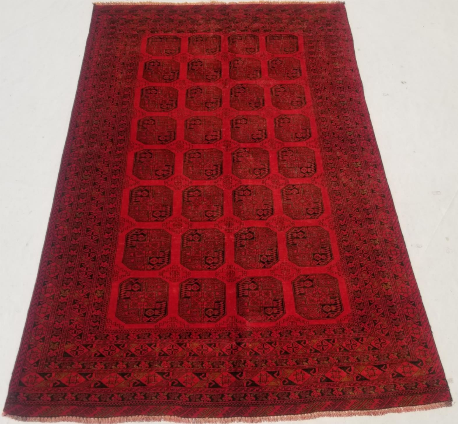 Vintage Traditional Handmade Afghan Akhche Tribal Wool Rug 9.1×5.1ft