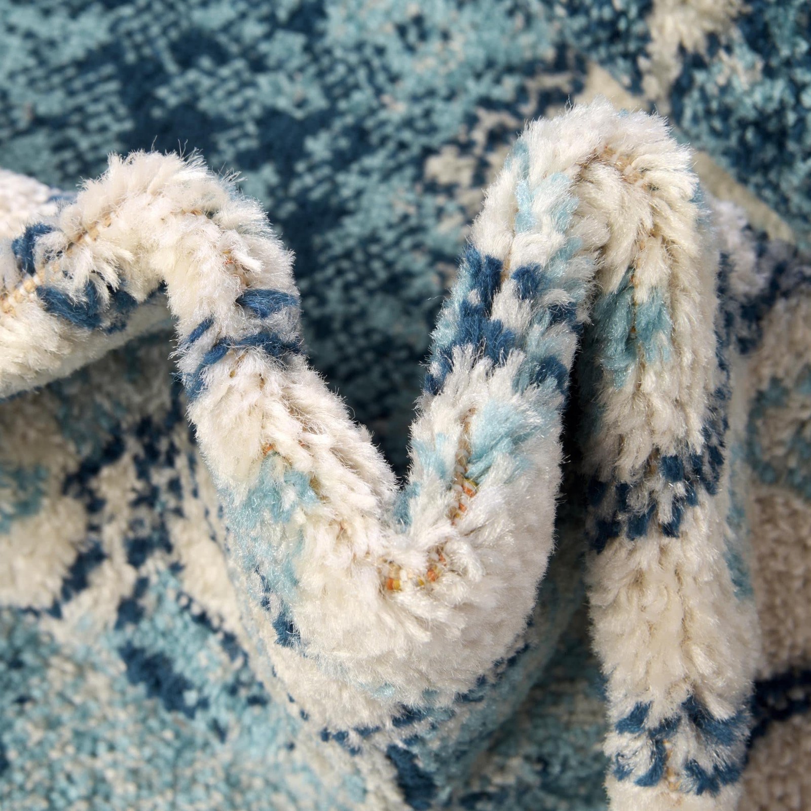 Unique Loom Parker Collection Area Rug – Kokulu 4 1 X 6 1 Oval Navy Blue/ Ivory