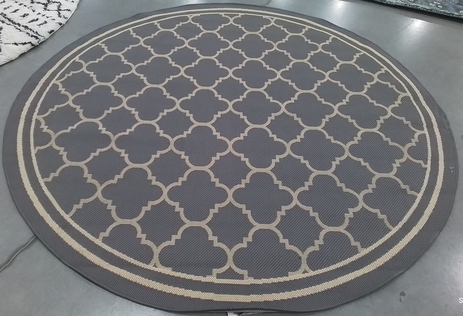 ANTHRACIT/BEIGE 6′-7″ x 6′-7″ Flaw in Rug Reduced Price 1172804390 CY6918-246-7R