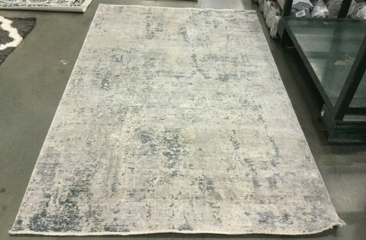 GREY / BLUE 5′ X 8′ Flaw in Rug, Reduced Price 1172628719 WNTB355F-5