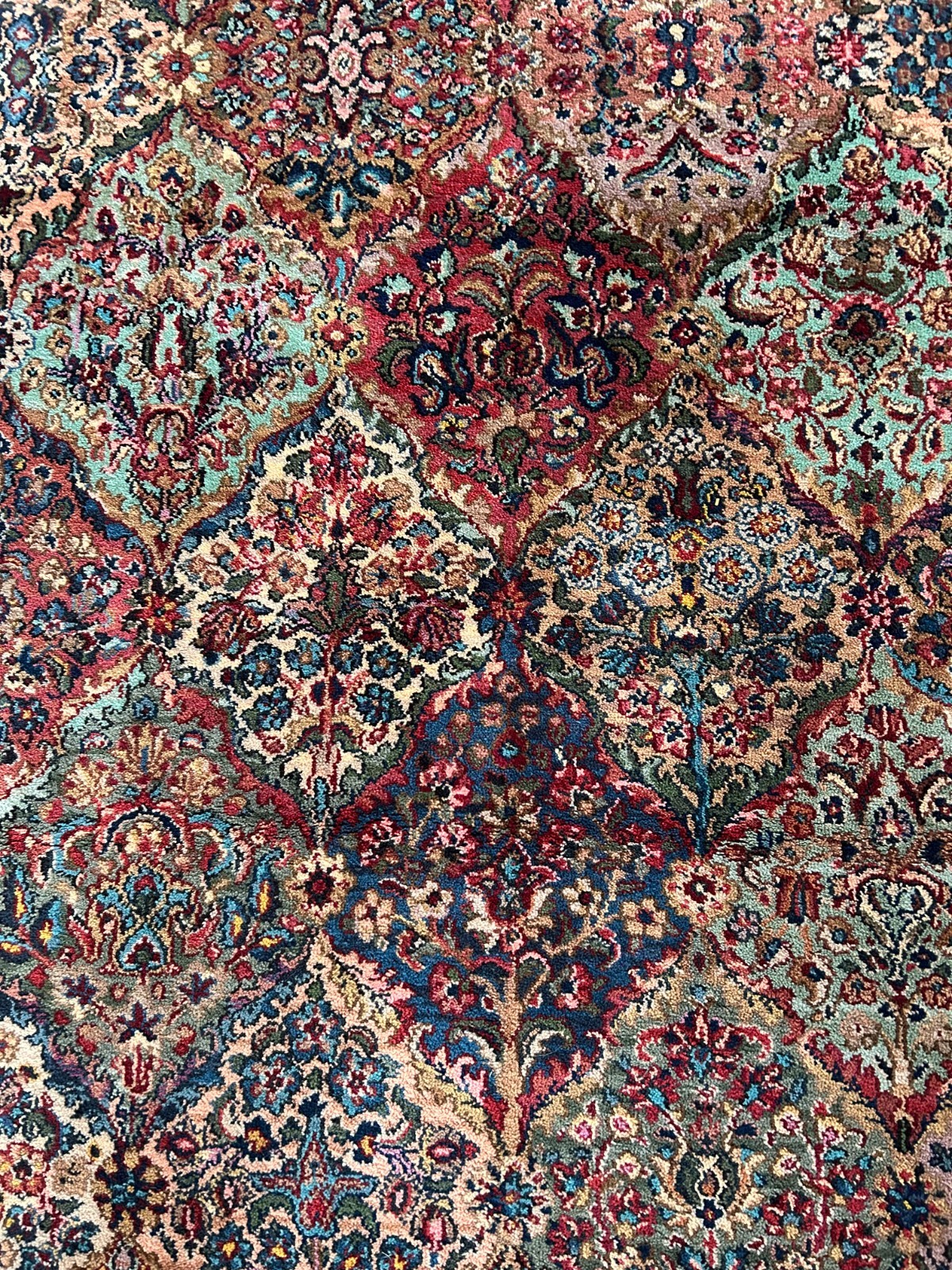 Karastan Rug 10 x 14 Multicolor Panel Kirman #717 Wool