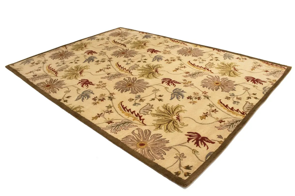 Hand-Tufted Floral Modern Wool Rug Plush Oriental Living Room Carpet 8X11 ft