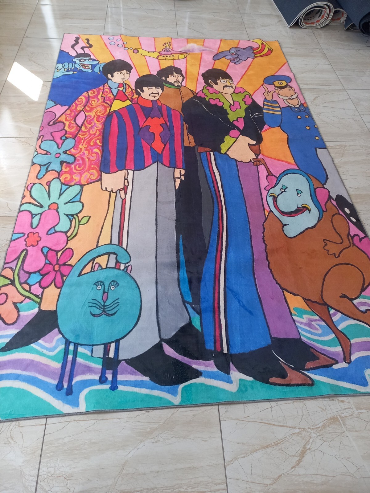 The Beatles Rug, Beatles Rug, Colorful Beatles Rug