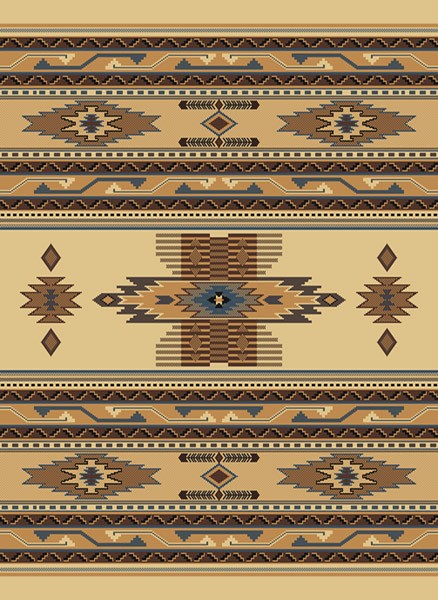 BERBER beige SOUTHWEST 2×8 RUNNER carpet STRIPED area RUG: Approx 1′ 11″ x 7′ 4″