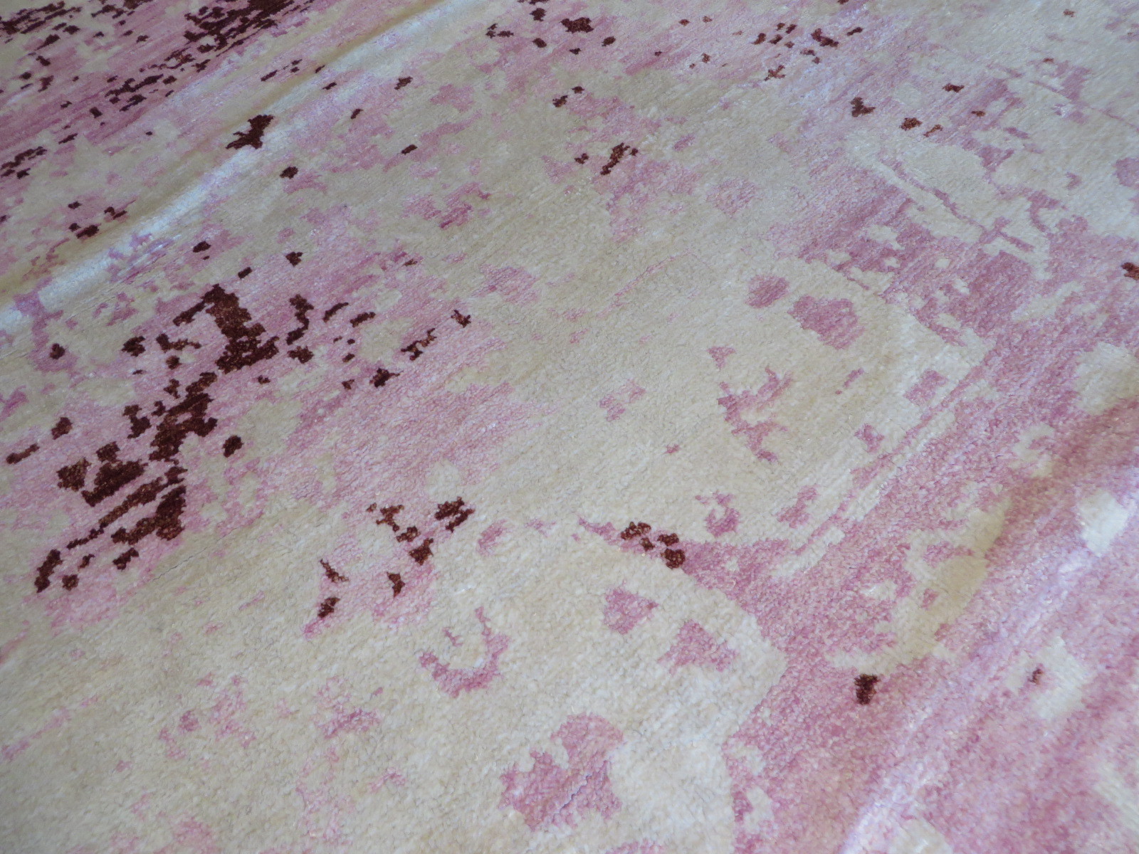 8 X 10 Hand Knotted Bamboo Silk Purple & Lavender Broken Oriental Rug G1620
