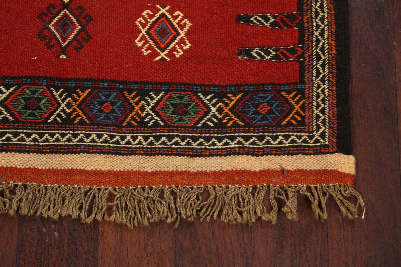 Tribal Geometric Sumak Kilim Oriental Area Rug Wool Flat Woven Traditional 3’x6′