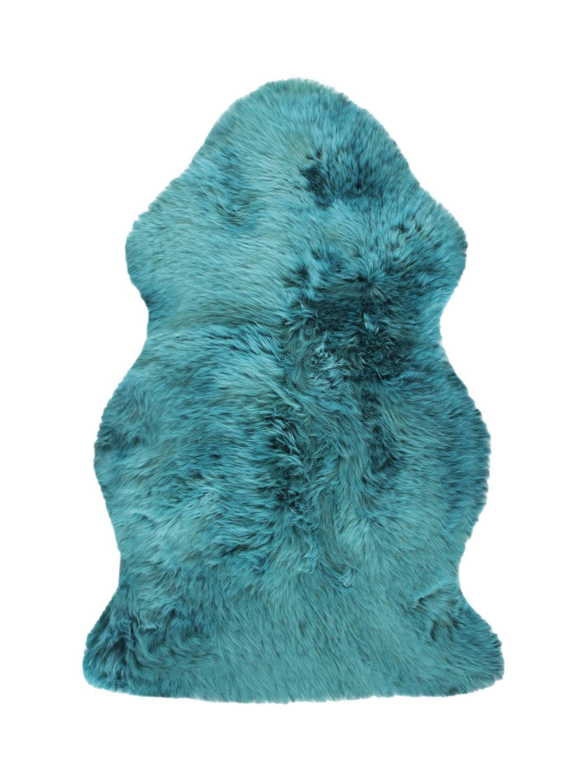 Natural Milan Sheepskin Single Rug | Steel blue | 2’x3′