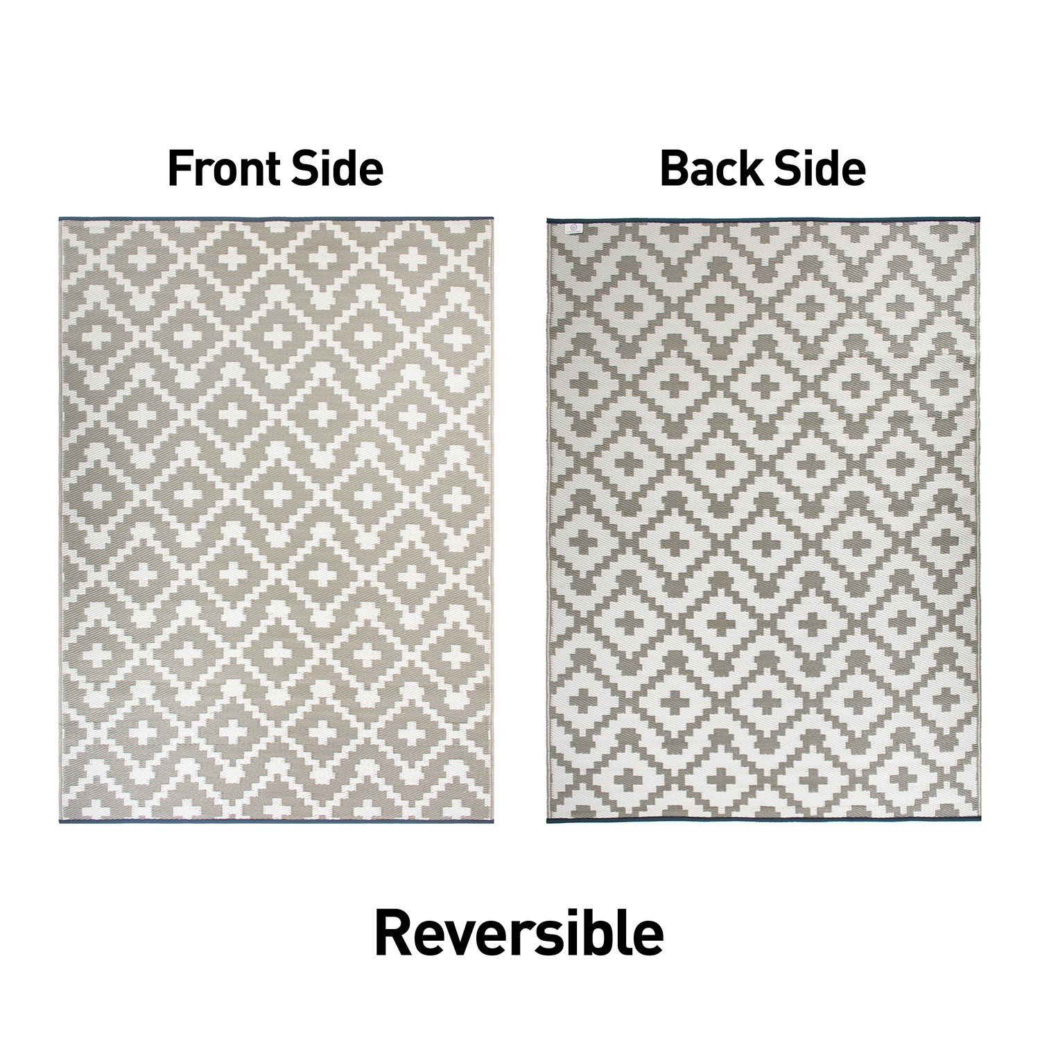 Rugshop Indoor Outdoor Rugs Trellis Geometric Reversible Plastic Patio Rugs 3×5
