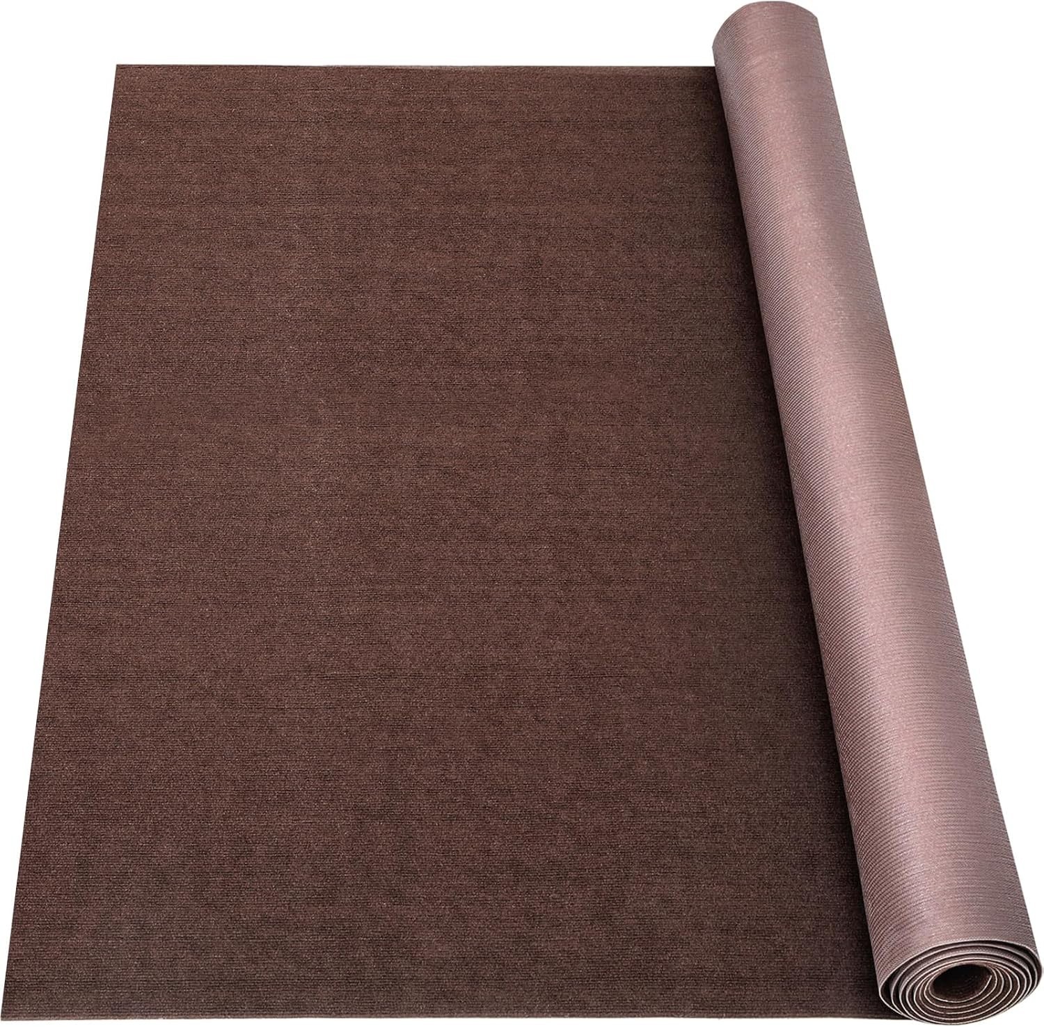 Marine Carpet,5 FT x 15 FT Brown Indoor Outdoor Carpet 0.2″ Thick Boat Carpet wi