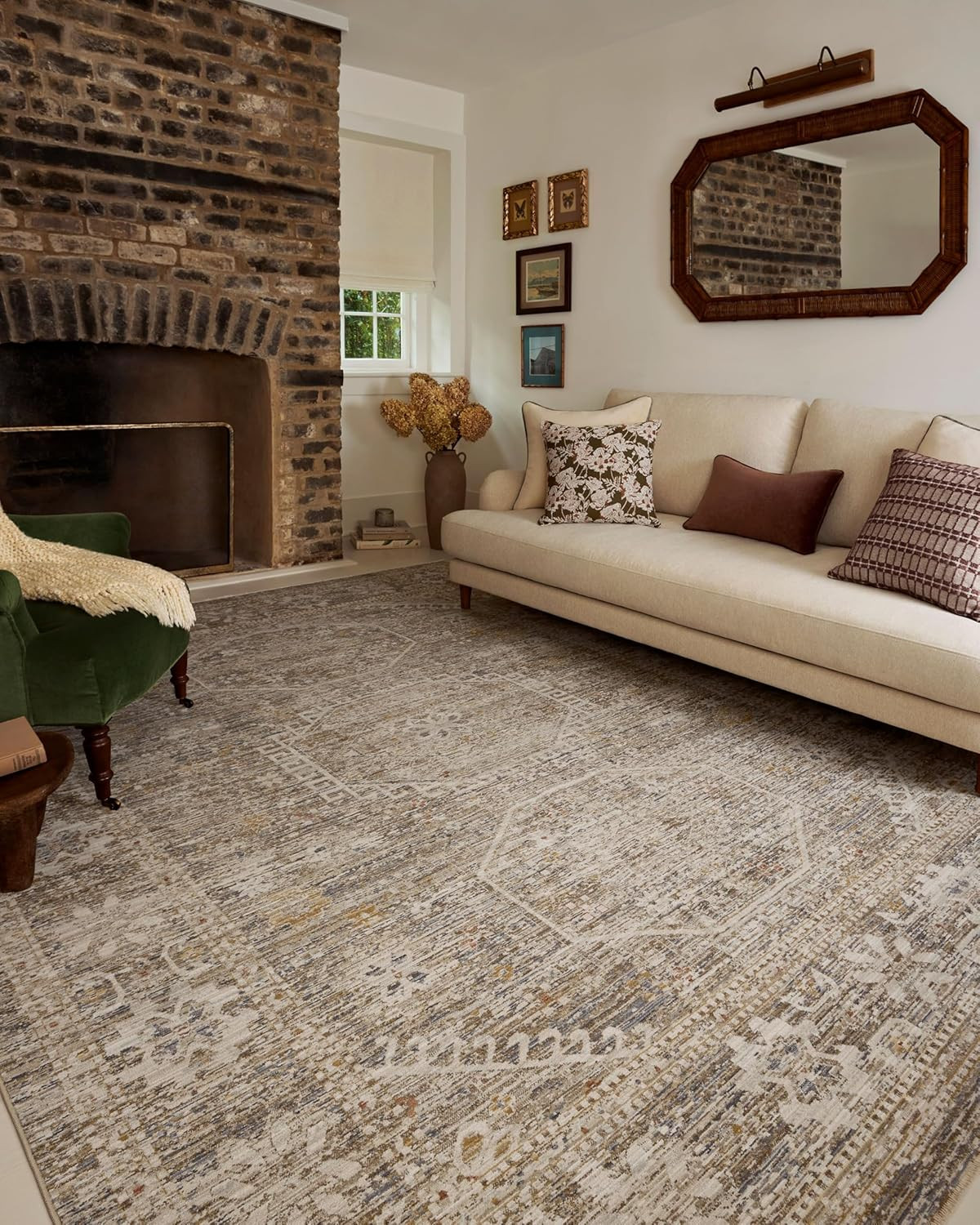 Loloi Chris Loves Julia Ida Area Rug 6’3″ x 9’4″ Taupe/Multi