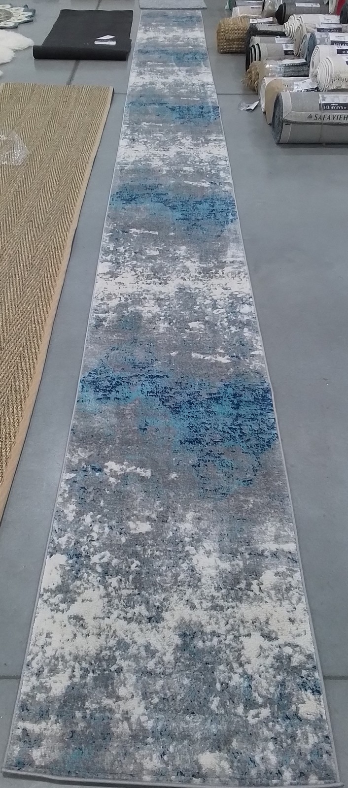 LIT GREY / BLUE 2′-0″ x 22′-0″ Flaw in Rug, Reduced Price 1172792206 BNT822F-222