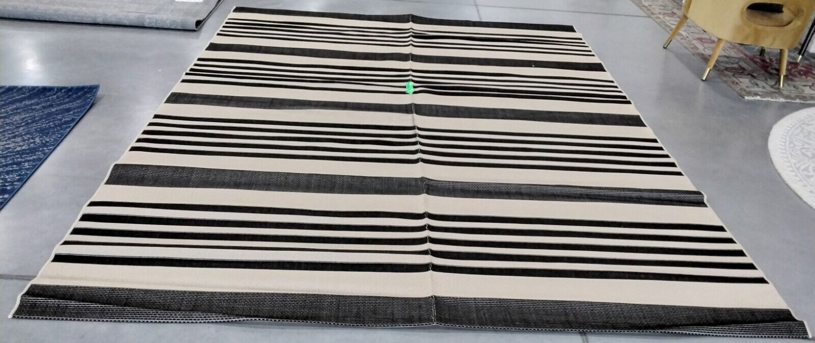 BLACK / BONE 9′ X 12′ Missing Thread Rug, Reduced Price 1172739585 CY6062-216-9