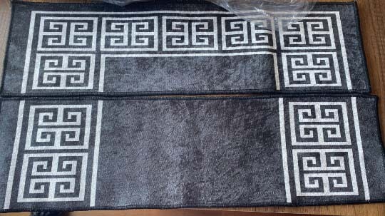 Border Stair Rug, Greece Stair Tread, Greek Key Carpet, Stair Rug, Home Decor