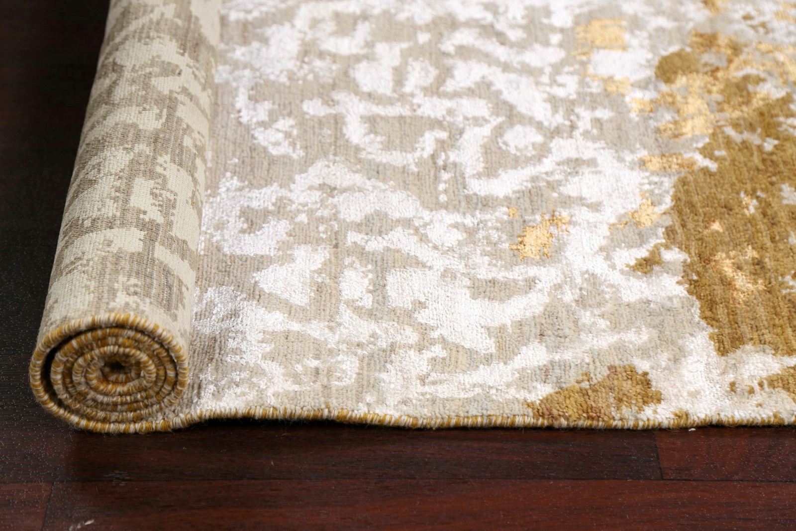 Contemporary Wool/ Silk Artistic Abstract Oriental Area Rug Hand-knotted 4’x6′