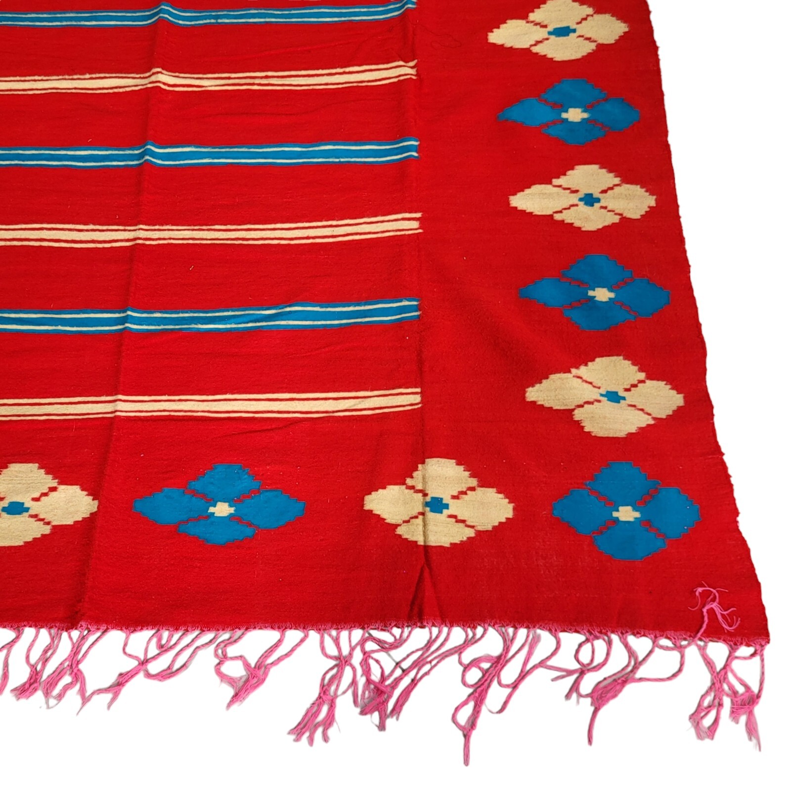 Moroccan Handmade Vintage Rug Kilim Area Carpet Wool Tribal Azilal Rug Berber