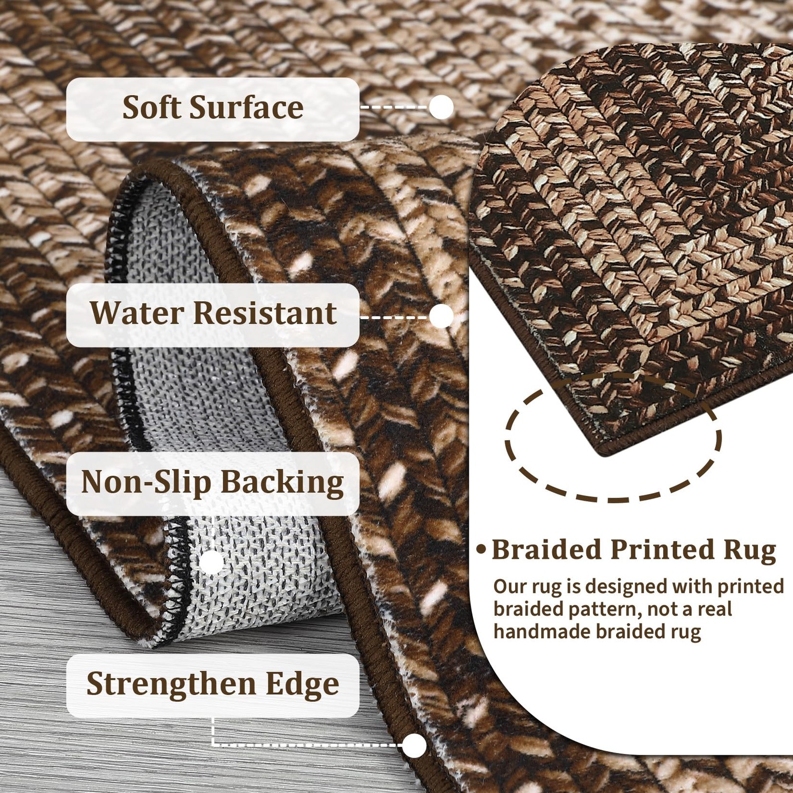 LUXLOOM Printed Washable Area Rug 9×12 Rug for Living Room Modern Rugs for Be…