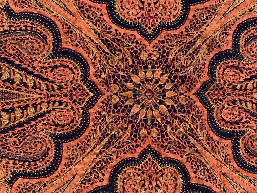 Vintage Paisley Shawl, 100 % Pure Woolen Scarf, Woolen shawl, Women Shawl 3×3 ft