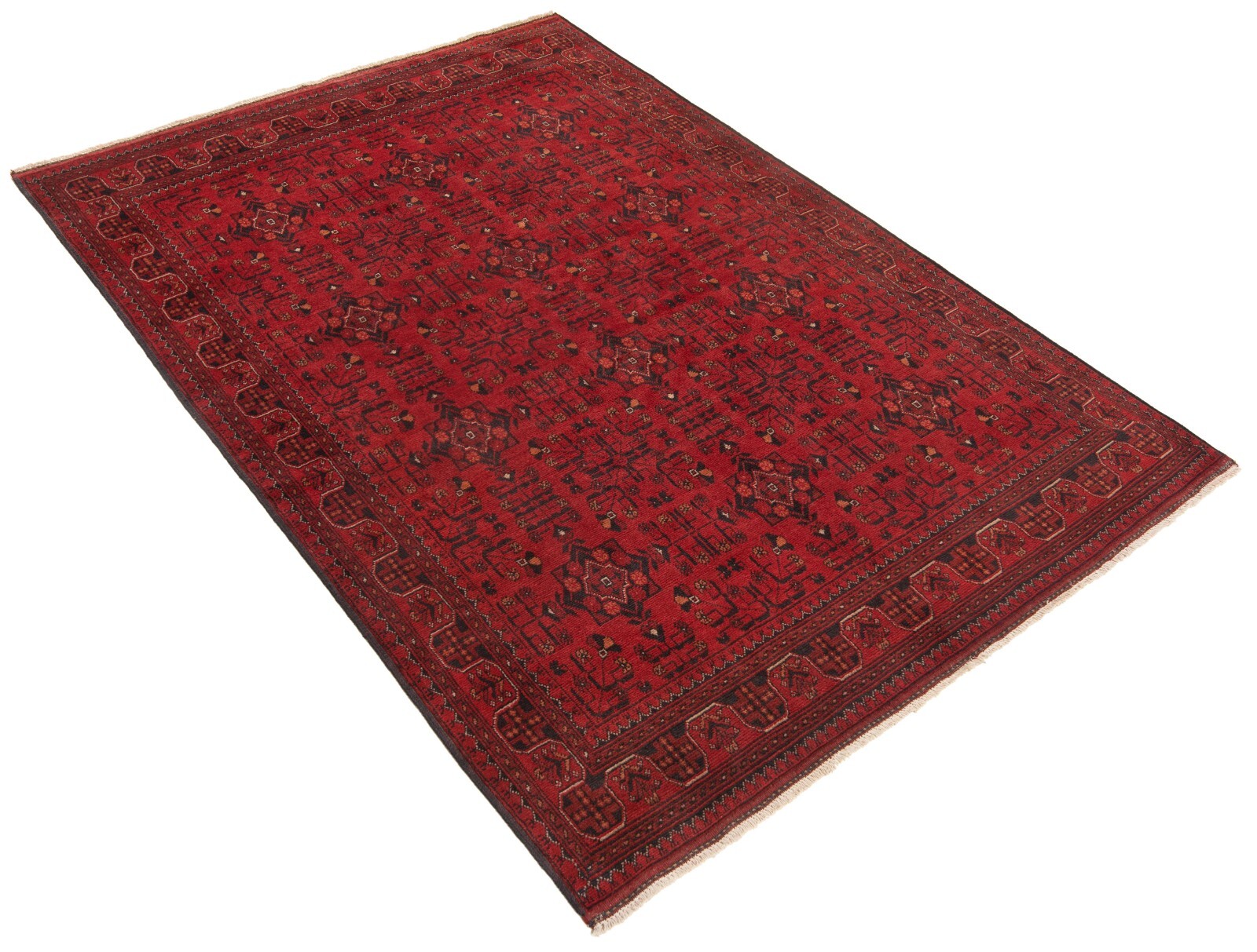 Afghan 93 5/16×63 3/8 in Handwoven Oriental Top Condition Oriental Carpet Rug