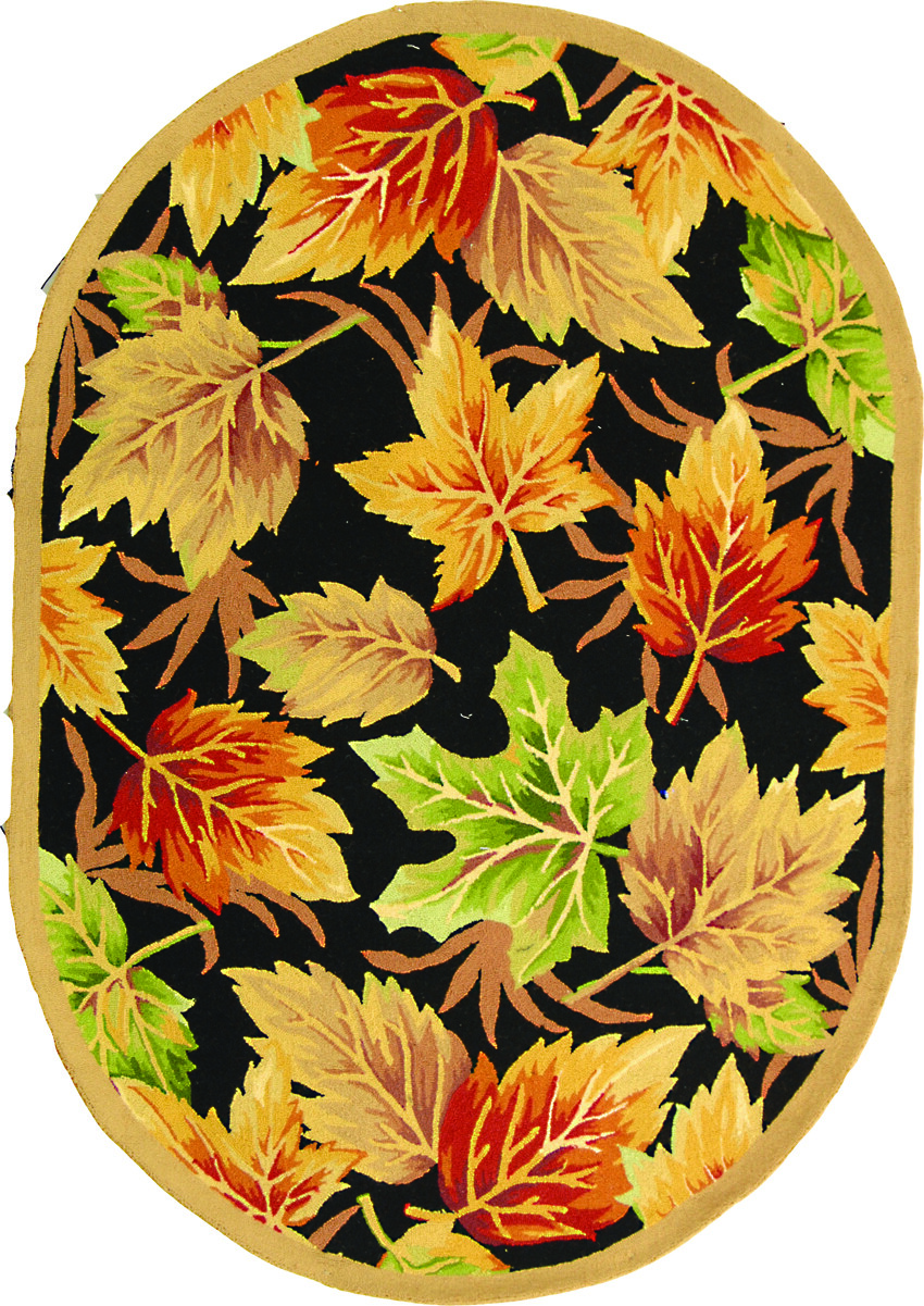 Safavieh Chelsea BLACK 7′-6″ X 9′-6″ Oval Area Rug – HK218B-8OV