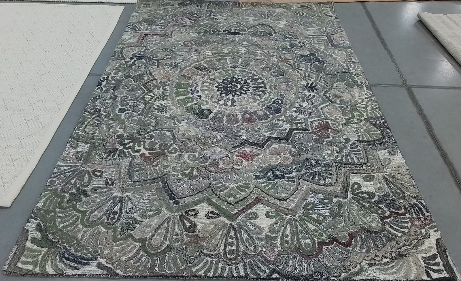 GREY / MULTI 6′-0″ x 9′-0″ Back Stain Rug, Reduced Price 1172804060 MRQ110A-6