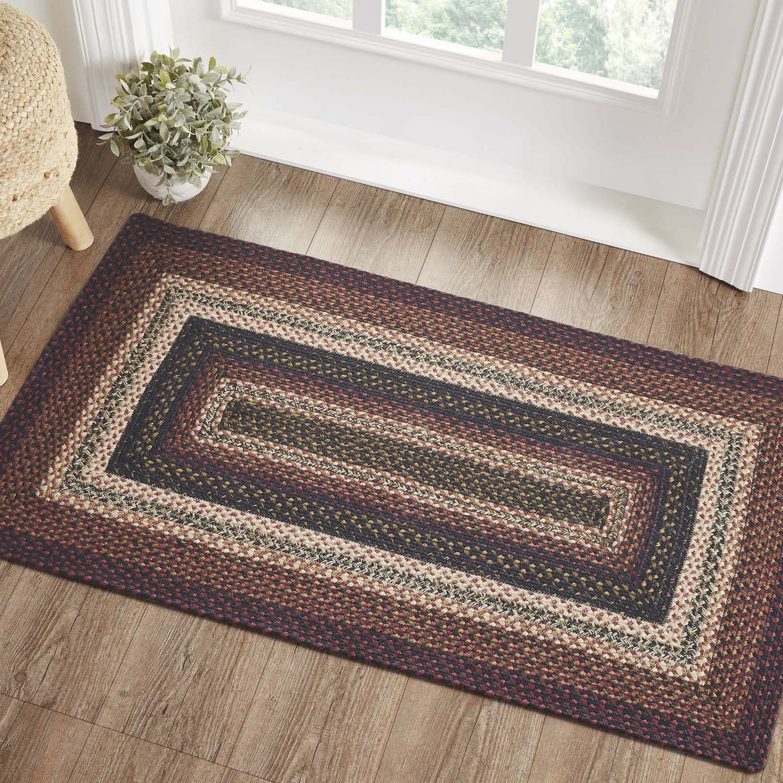 Accent Rug Beckham Jute/Wool Country 27×48 Rect No Slip Pad Floor Mat VHC Brands