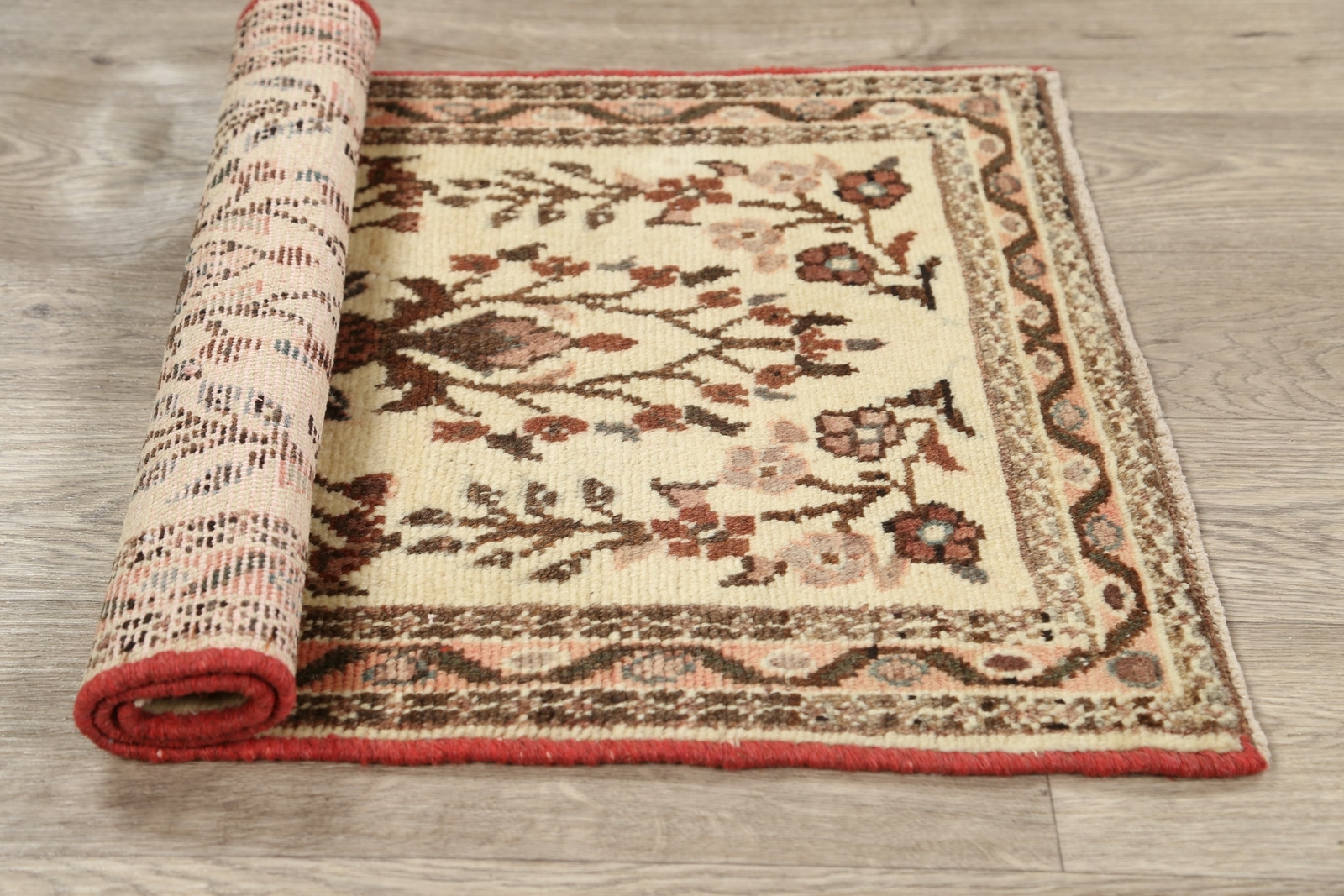 2×3 Vintage Geometric Traditional Area Rug Hand-knotted Oriental IVORY Carpet