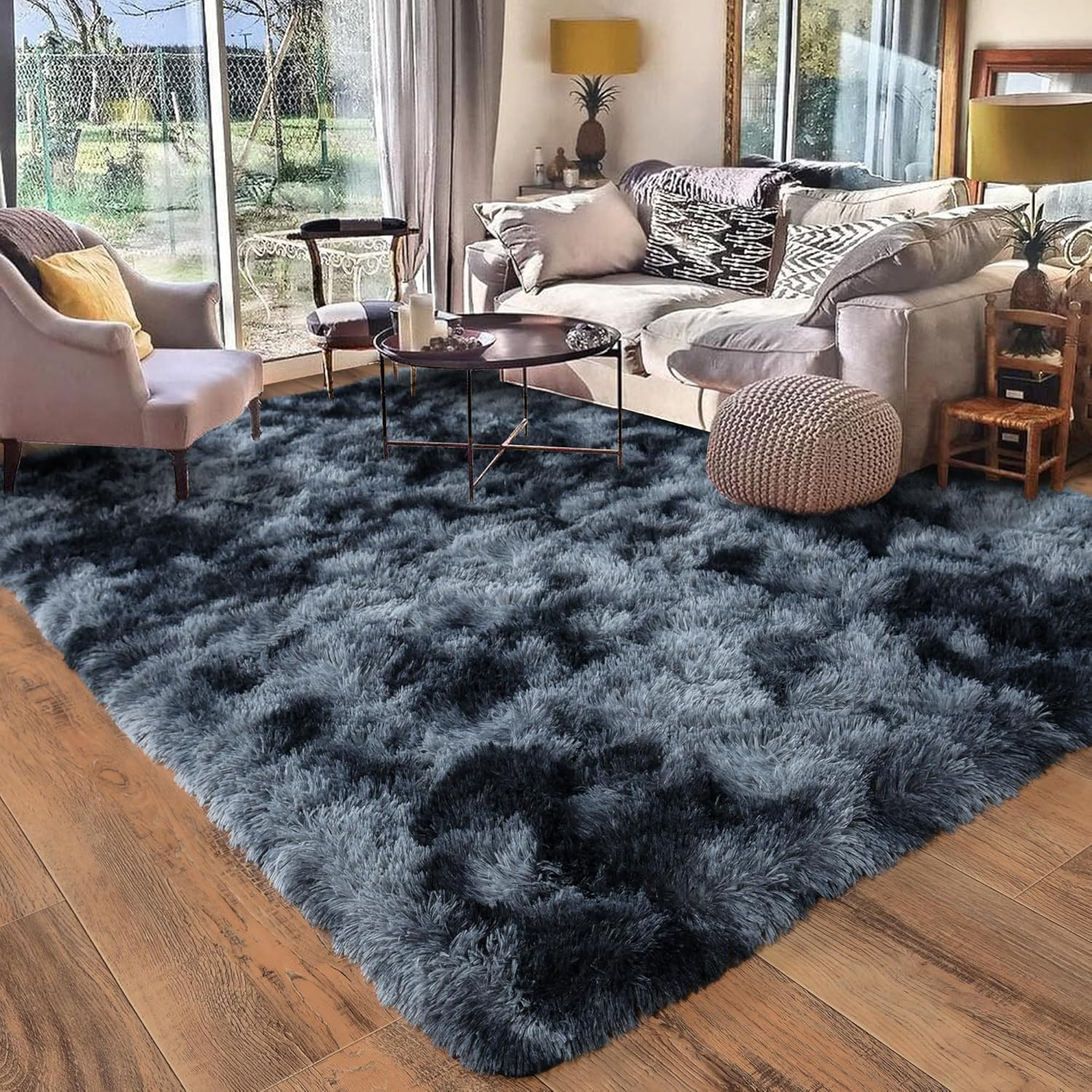 Soft Shag Area Rug 10×14 – Non-Slip Plush Carpet for Living Room & Kids Room