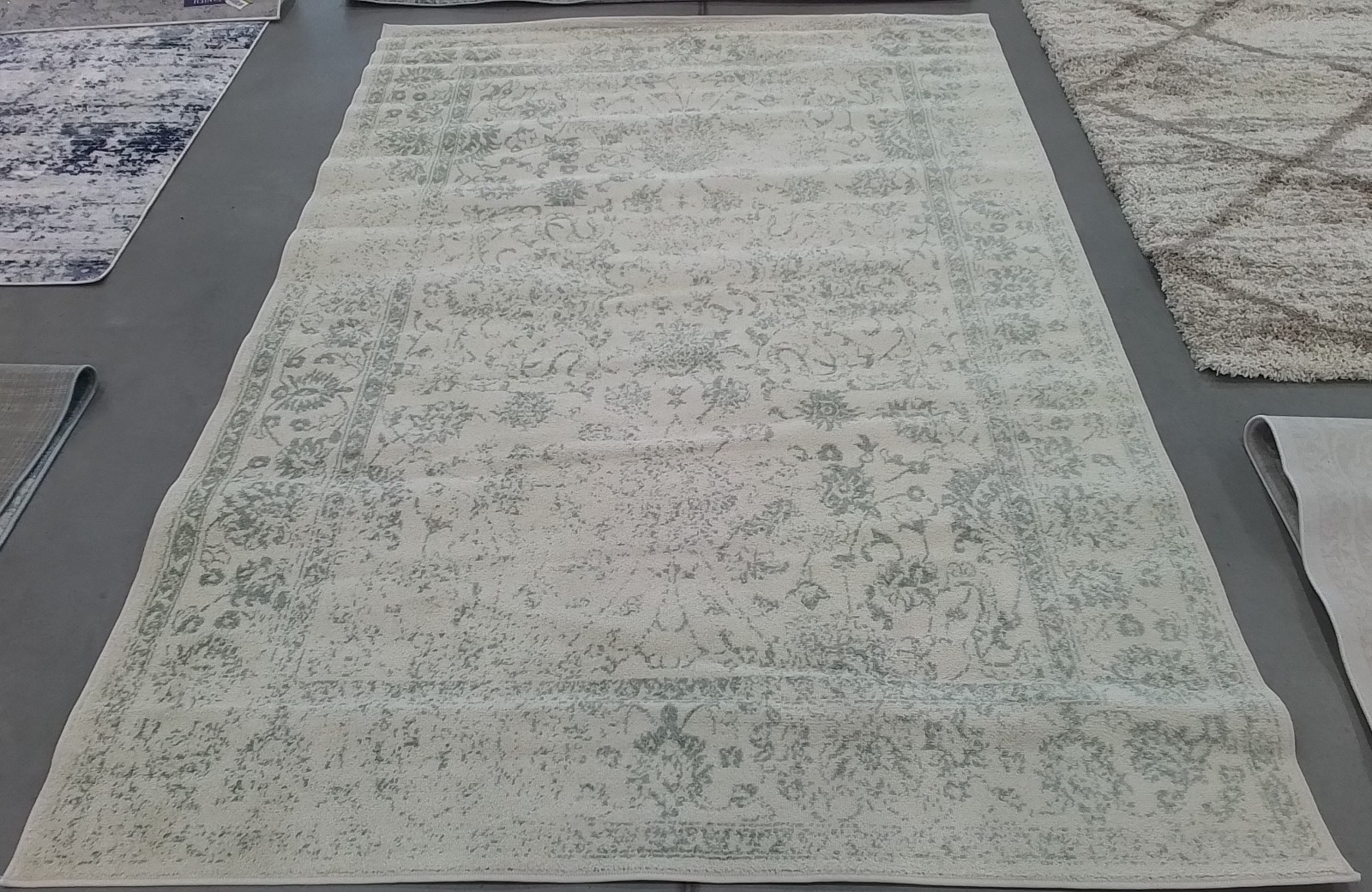 IVORY / SAGE 6′-0″ x 9′-0″ Back Stain Rug, Reduced Price 1172779886 ADR109V-6