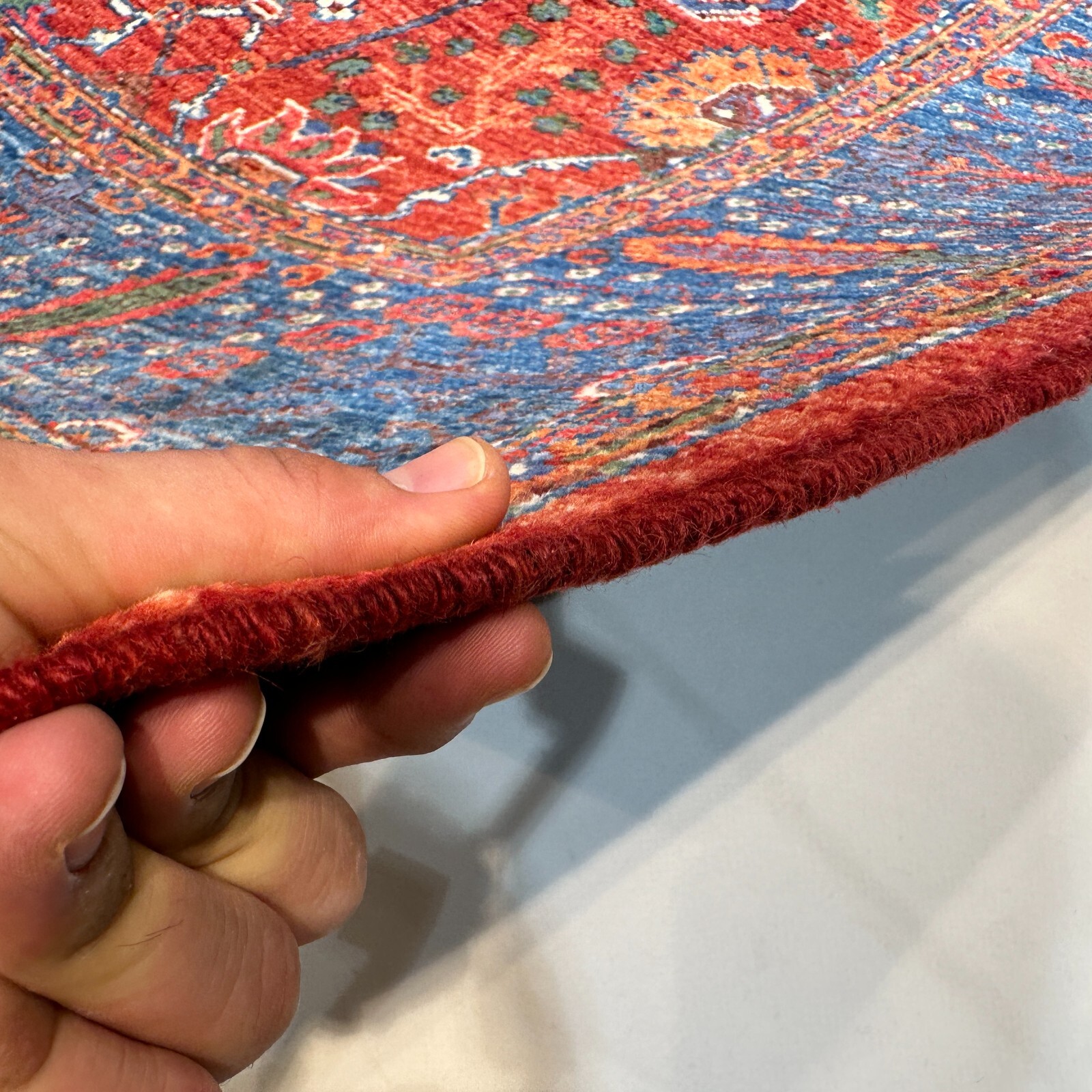 Handmade (5’8″ x 7’10”) Red Sultani Afghan Tribal Wool Area Rug for Living Room