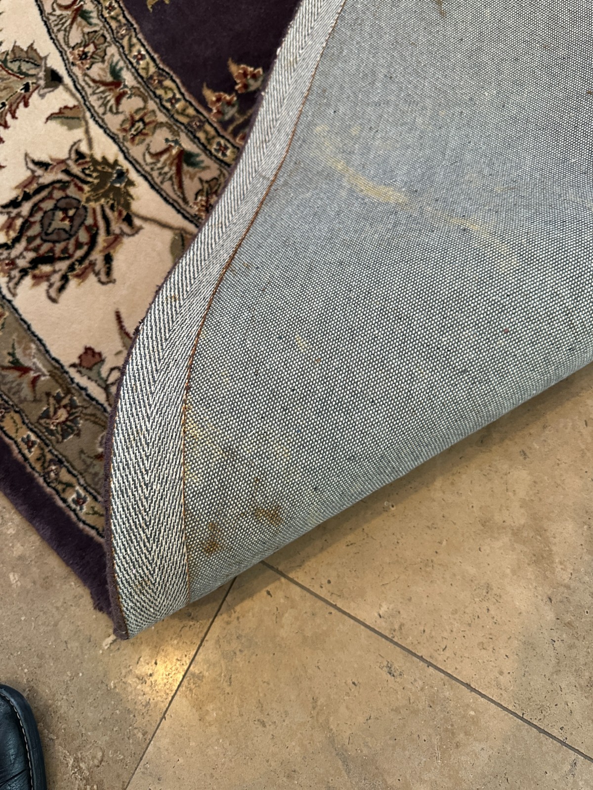 Large 94″ Nourison 2000 2022 LAV Round Lavender Floral Wool Area Rug