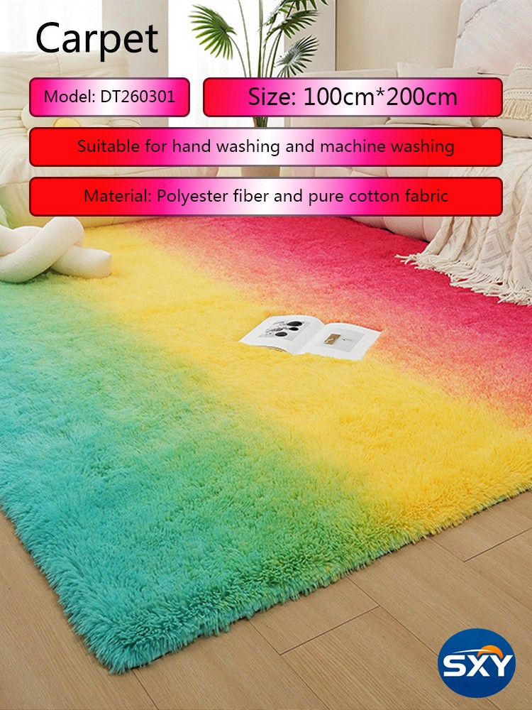39*78 in Ultra-Soft Plush Silk-Blend Shaggy Rug,Carpet for Living Room Bedroom