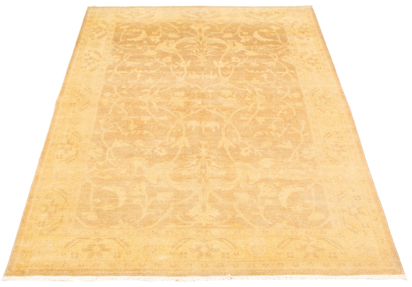 Traditional Brown Hand-knotted Area Rug 6’0″ x 8’10” Oriental Wool Carpet
