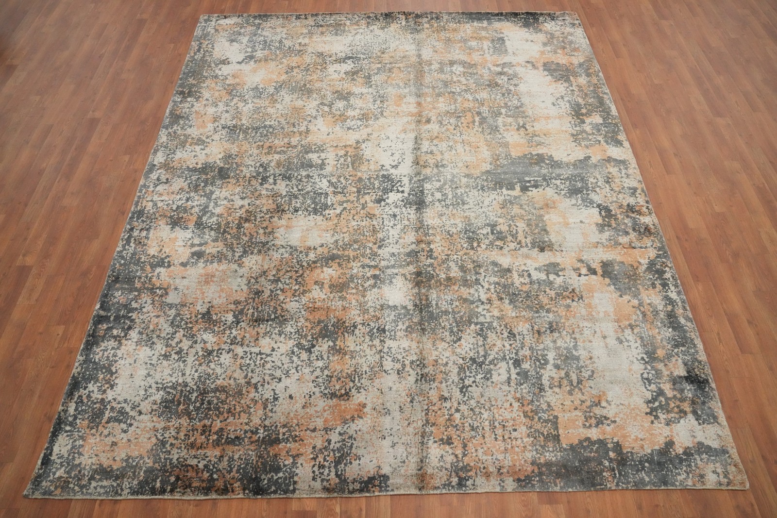 Distressed Look Abstract Oriental Area Rug 8×10 ft Hand-knotted Wool Living Room