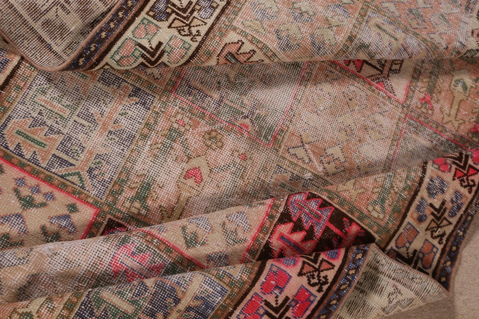 4,4×8,8 ft Turkish Rug, Vintage Rug, Blue Southwestern Wool Rug