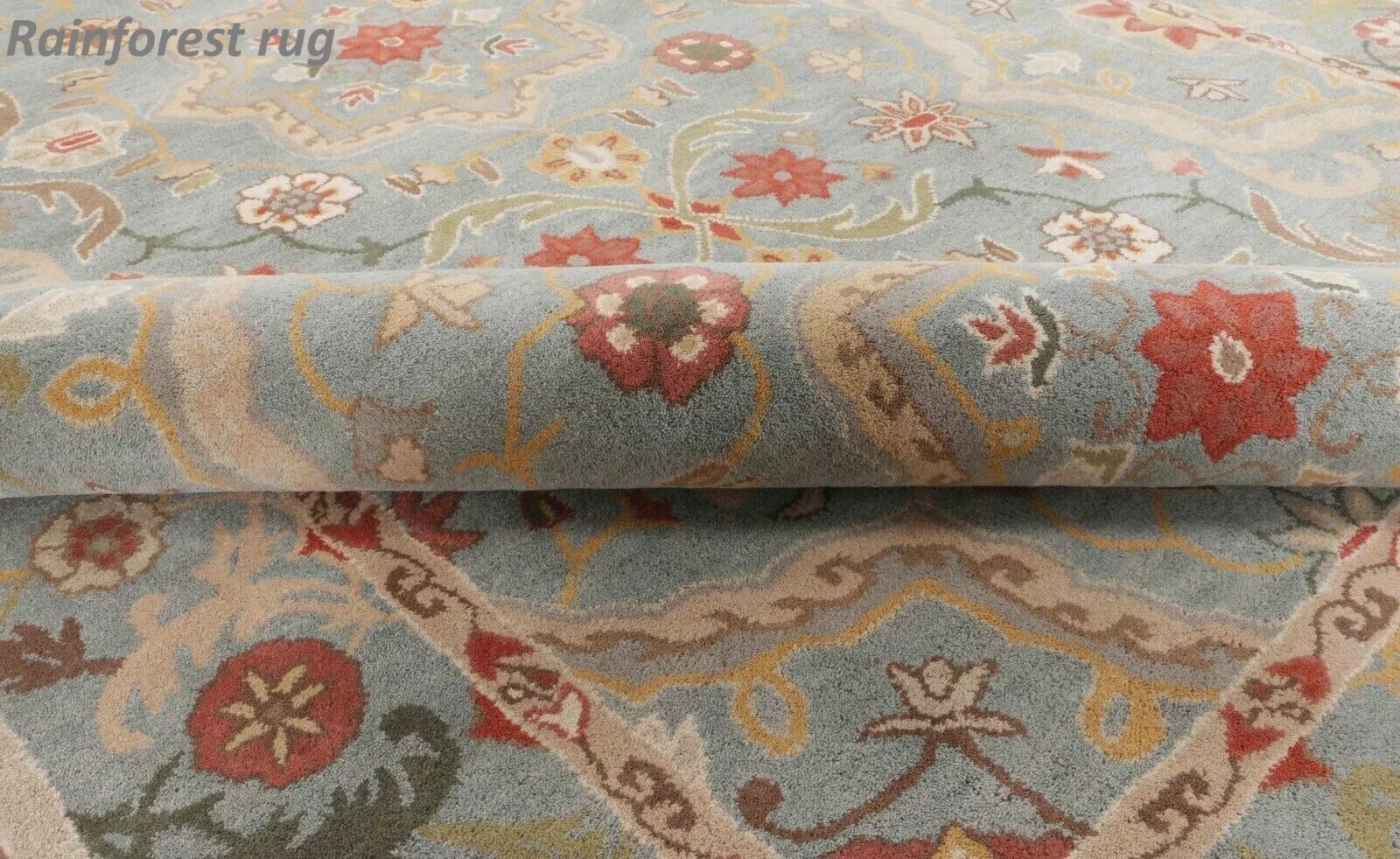 Carpets Handmade High-Low Hand Tufted Floral Wool Area Carpet Rectangular Shape