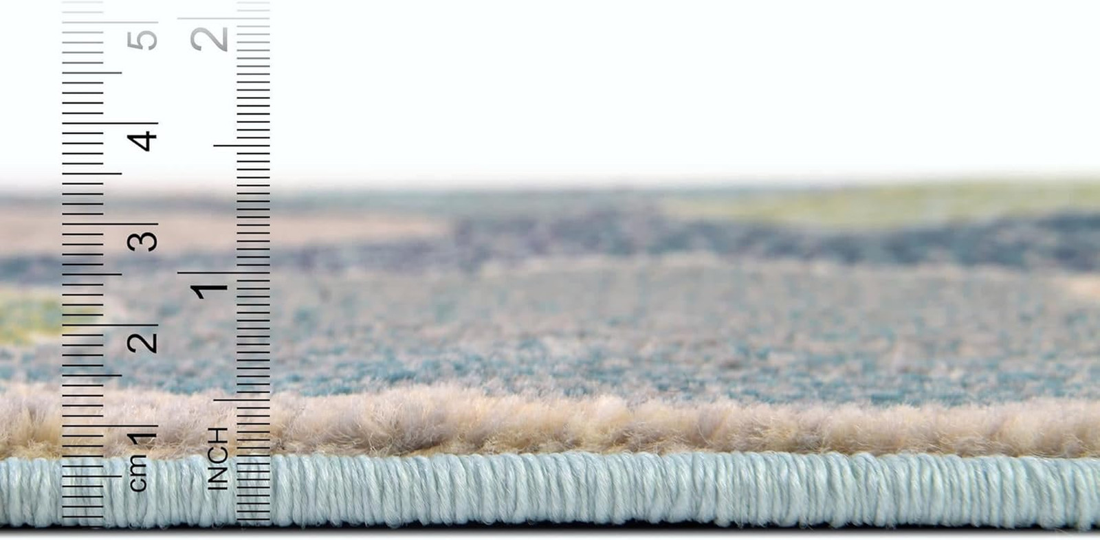 Vibrant Abstract Bokeh Area Rug – Modern Navy Blue/Beige 5′ x 8′ Rectangular