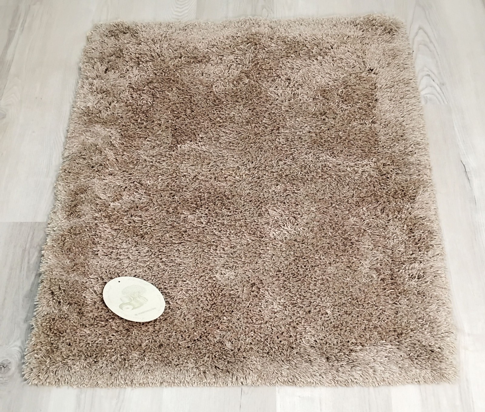 HABIDECOR Rug 27″x47″ Short Shag Linen/Acrylic Taupe Brown Made in Portugal