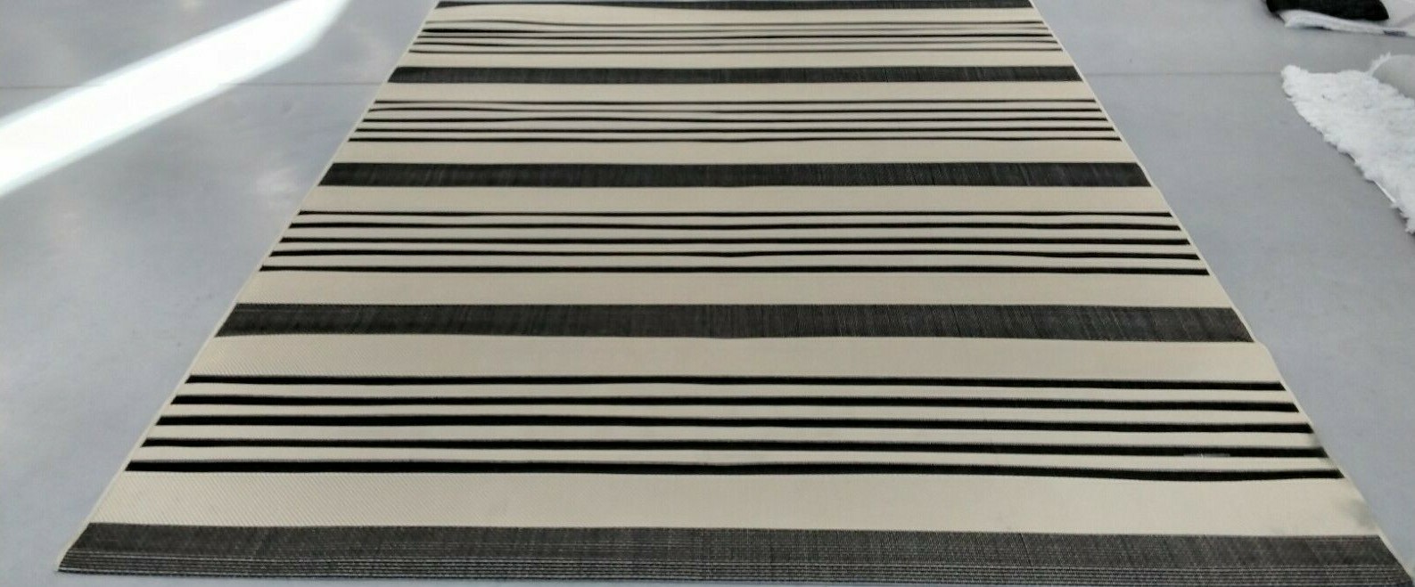 BLACK / BONE 8′ X 10′ Stained Rug, Reduced Price 1172702925 CY6062-216-810