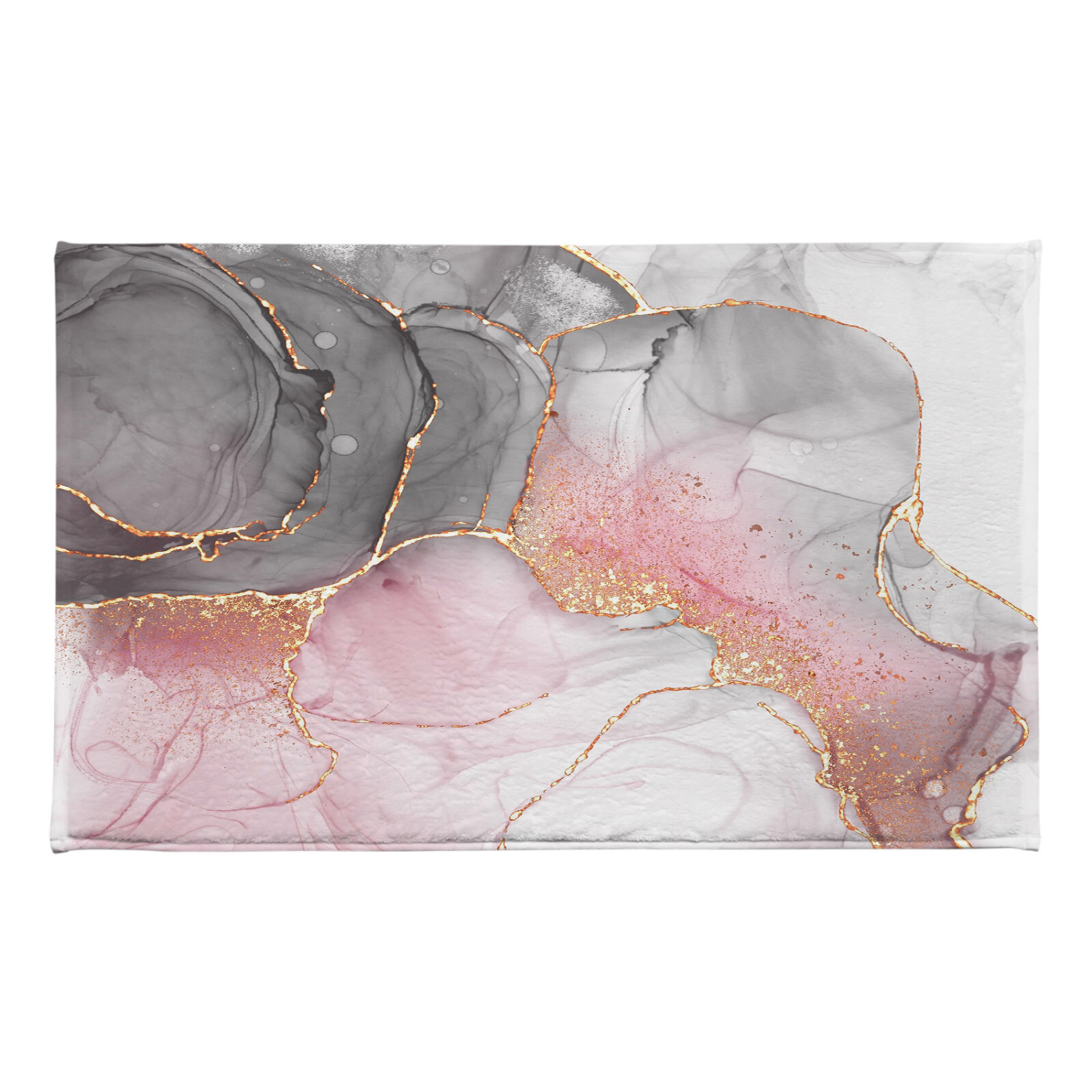 Modern Pink and Grey Abstract Marble Bath Mat for Bathroom Mat Bath Rug Doormat